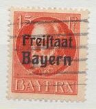 [King Ludwig III Overprinted "Freistaat Bayern", type P4]