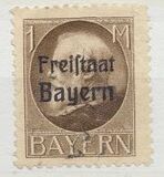 [King Ludwig III Overprinted "Freistaat Bayern", type P13]