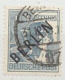 [BERLIN in Black Overprint on "Allied Occupation Zone" Stamps, type A4]