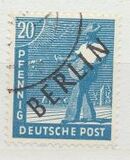 [BERLIN in Black Overprint on "Allied Occupation Zone" Stamps, type A7]