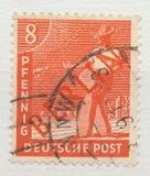 [BERLIN in Red Overprint on "Allied Occupation Zone" Stamps, type B2]