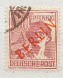 [BERLIN in Red Overprint on "Allied Occupation Zone" Stamps, type B10]