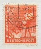 [BERLIN in Red Overprint on "Allied Occupation Zone" Stamps, סוג B2]
