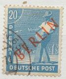 [BERLIN in Red Overprint on "Allied Occupation Zone" Stamps, סוג B5]
