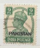 [India Postage Stamps Overprinted "PAKISTAN" in Small, type A2]