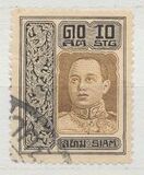 [King Vajuravudh - London Print: 9 Pearls Between Wings Above Head, type DI3]