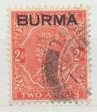 [India Postage Stamps Overprinted "BURMA", 类型 A4]