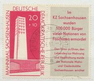 [En memoria de las víctimas del campo de concentración de Sachsenhausen. , tipo PK]