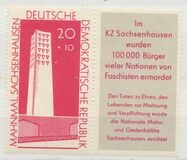 [En memoria de las víctimas del campo de concentración de Sachsenhausen. , tipo PK]