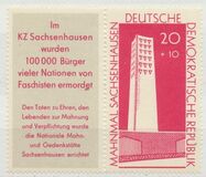 [En memoria de las víctimas del campo de concentración de Sachsenhausen. , tipo PK]