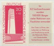 [En memoria de las víctimas del campo de concentración de Sachsenhausen. , tipo PK]