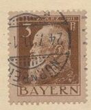 [The 90th Anniversary of the Birth of Prince Luitpold - Type I: Small 9 and no Foot on 1 in "1911". Type II: Large 9 and Foot on 1 in "1911", тип F]