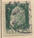 [The 90th Anniversary of the Birth of Prince Luitpold - Type I: Small 9 and no Foot on 1 in "1911". Type II: Large 9 and Foot on 1 in "1911", тип F3]