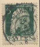 [The 90th Anniversary of the Birth of Prince Luitpold - Type I: Small 9 and no Foot on 1 in "1911". Type II: Large 9 and Foot on 1 in "1911", тип F3]