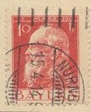 [The 90th Anniversary of the Birth of Prince Luitpold - Type I: Small 9 and no Foot on 1 in "1911". Type II: Large 9 and Foot on 1 in "1911", тип F5]