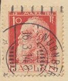 [The 90th Anniversary of the Birth of Prince Luitpold - Type I: Small 9 and no Foot on 1 in "1911". Type II: Large 9 and Foot on 1 in "1911", тип F5]