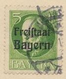 [King Ludwig III Overprinted "Freistaat Bayern", type P1]