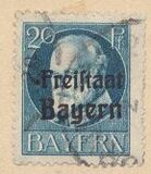 [King Ludwig III Overprinted "Freistaat Bayern", type P5]