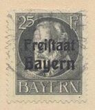 [King Ludwig III Overprinted "Freistaat Bayern", type P6]