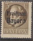 [King Ludwig III Overprinted "Freistaat Bayern", type P]