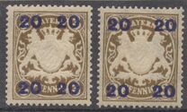 [No.62 Overprinted New Value, type X1]