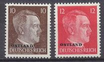 [German Empire Postage Stamps Overprinted "OSTLAND" - Different Watermark, type C]