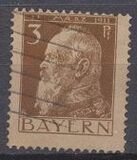 [The 90th Anniversary of the Birth of Prince Luitpold - Type I: Small 9 and no Foot on 1 in "1911". Type II: Large 9 and Foot on 1 in "1911", тип F1]