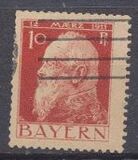 [The 90th Anniversary of the Birth of Prince Luitpold - Type I: Small 9 and no Foot on 1 in "1911". Type II: Large 9 and Foot on 1 in "1911", тип F4]