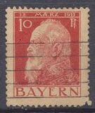 [The 90th Anniversary of the Birth of Prince Luitpold - Type I: Small 9 and no Foot on 1 in "1911". Type II: Large 9 and Foot on 1 in "1911", тип F4]