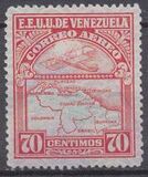 [Airmail - Airplane and Map on Winchester Security Paper, тип EH]