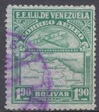 [Airmail - Airplane and Map on Winchester Security Paper, тип EN]