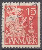 [Caravel - Steel Engraving. 2 Lines of Fields Left of "D" in "DENMARK", type AT]
