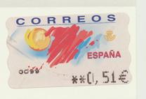 [Tourism - Map of Spain. Self Adhesive, Typ FWR]
