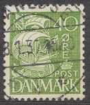 [Caravel - Steel Engraving. 2 Lines of Fields Left of "D" in "DENMARK", type AT5]