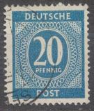 [1a edizione del Consiglio di controllo alleato - A Berlino e nella zona sovietica valido fino al 1948-07-31 - Filigrana: DEUTSCHE POST multipla, discendente , Scrivi A13]