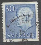 [King Gustaf VI Adolf of Sweden - White Numerals, with Imprint, тып FA6]