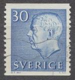 [King Gustaf VI Adolf of Sweden - White Numerals, with Imprint, тып FA6]