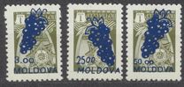 [Russian Postage Stamps Overprinted New Value, प्रकार BS]