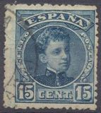 [King Alfonso XIII - Blue Control Numbers on Backside, type AT3]