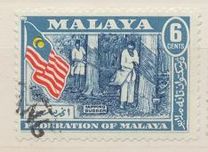 [Coat of Arms, Flag and Map of Malaya, type A]