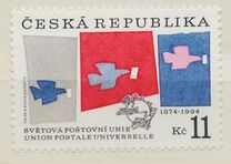 [120th Anniversary of the Universal Postal Union, type AW]