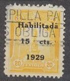 [Surcharged "Habilitada 2 Cts. 1929", タイプ EL1]
