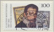 [The 350th Anniversary of the Death of Claudio Monteverdi, Composer, type BDV]