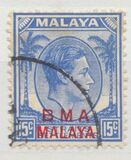 [Straits Settlements Postage Stamps Overprinted "B M A MALAYA" in Black or Red Colour, type A8]