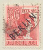 [BERLIN in Black Overprint on "Allied Occupation Zone" Stamps, type A10]