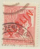 [BERLIN in Red Overprint on "Allied Occupation Zone" Stamps, type B7]