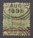 [Nos. 30 & 54 Surcharged, type L1]