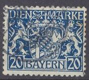 [Stemma della Baviera - Valore in Pfennig - Filigrana: linee ondulate larghe, Scrivi D33]