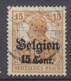 [German Empire Postage Stamps Surcharged "F and Cent" & Overprinted "Belgien", 類型 B6]