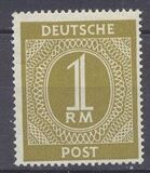 [1a edizione del Consiglio di controllo alleato - A Berlino e nella zona sovietica valido fino al 1948-07-31 - Filigrana: DEUTSCHE POST multipla, discendente , Scrivi A26]